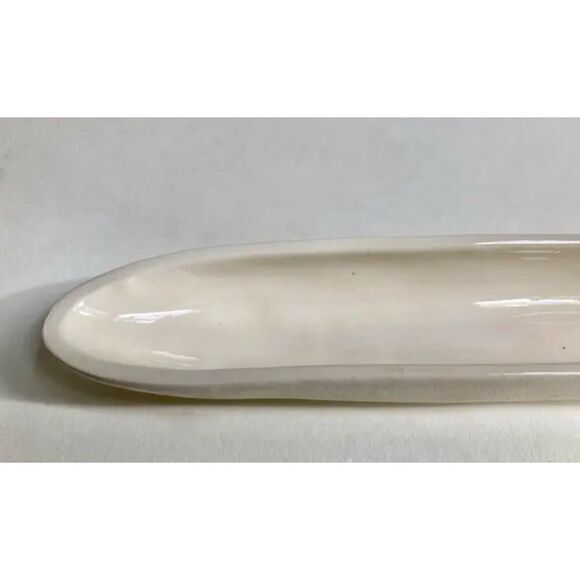 McCarty by Carnevale Ceramic Olive Dish in Natural ( Off White) / Néw - Picture 3 of 8